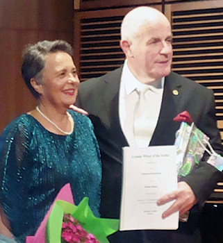 Margaret Brandman and Baritone Martin Cooke take a bow