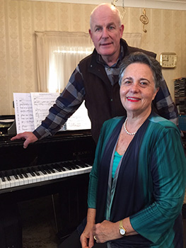 Martin Cooke and Margaret rehearse for the concert