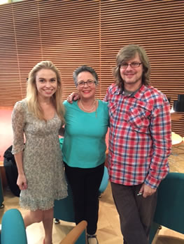 Margaret with Lucie Kauck -
pianist, Vit Muk Violinist
and concert master